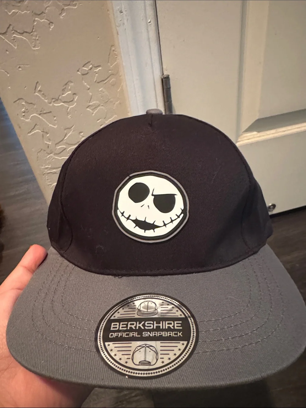 Berkshire Two-Tone Snapback Hat with Jack Skellington Skull Patch